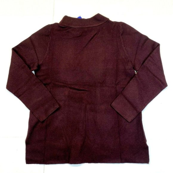 Women's Apt. 9 Funnel Neck Pullover Sweater - Wine Burgundy - XL - Picture 3 of 3